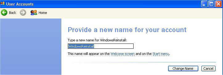 Set your user name. Set your user name